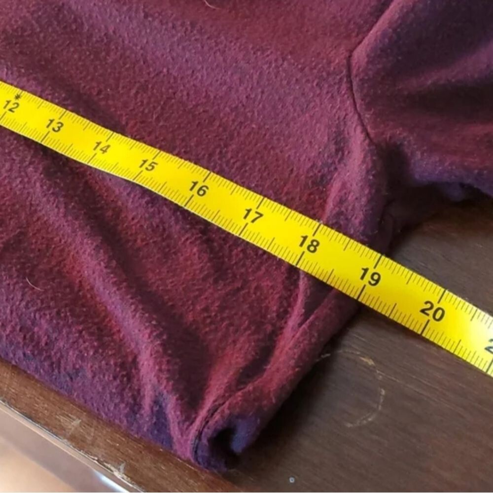 Lucky Brand Burgundy V-Neck Sweater Women's S/P Soft Knit Pullover Tunic Maroon - Picture 8 of 14